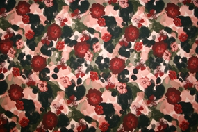 Twillvævet viskose stof med blomsterprint