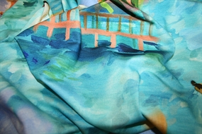 Viskose jersey med eksotisk print