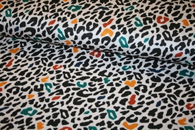 Viskose jersey med dyreprint