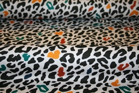 Viskose jersey med dyreprint