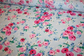 Crepevævet viscose stof \'Primavera Romantica\'