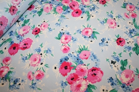 Crepevævet viscose stof \'Primavera Romantica\'