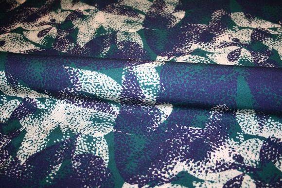 Twillvævet viskose stof \'Bree Teal\'