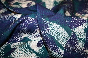 Twillvævet viskose stof \'Bree Teal\'