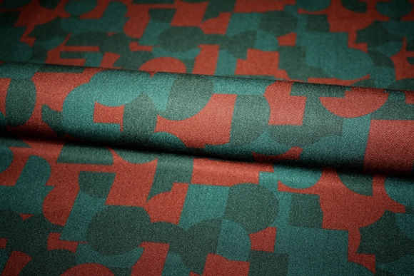 Twillvævet viskose stof \'Geomania\'