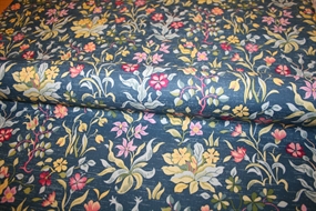 William Morris stof bomuld 'Flowers by May Navy'