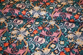William Morris stof bomuld 'Golden Lily'
