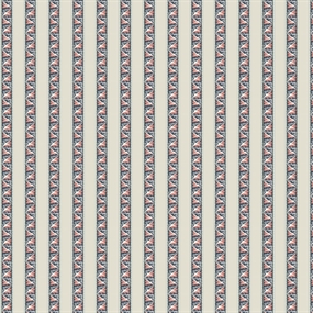 William Morris stof bomuld 'Red Car Stripe'