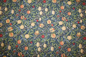 William Morris bomulds stof \'Fruit Ink\'