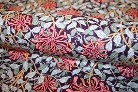 William Morris stof bomuld \'Honeysuckle Mulberry\'