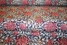 William Morris stof bomuld 'Honeysuckle Mulberry'