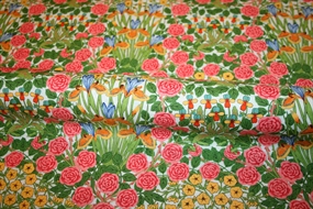 William Morris bomulds stof \'Campanula Seaglass\'