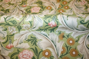 William Morris bomulds stof \'Leicester Olive\'