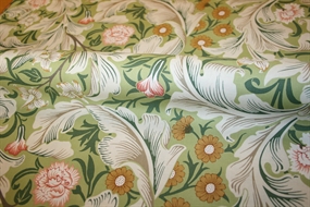 William Morris bomulds stof 'Leicester Olive'