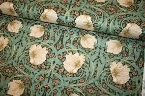 William Morris stof 'Small Pimpernel Green'