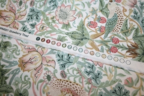 William Morris bomuld \'Strawberry Thief Olive\'