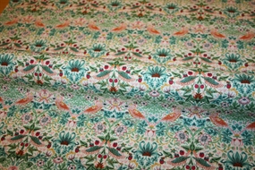 William Morris bomulds stof \'Strawberry Thief Mineral\'