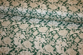 William Morris bomulds stof \'Chrysanthemum Toile Forest\'