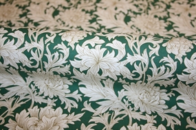 William Morris bomulds stof \'Chrysanthemum Toile Forest\'