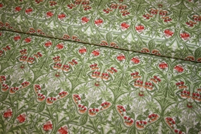 William Morris stof \'Bluebell Leafgreen\'