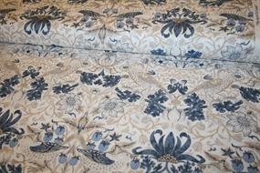 William Morris Strawberry Thief Vellum – bomuldsstof med fugle og jordbær