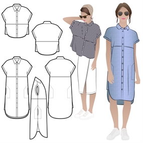 Style Arc symønster til skjorte og skjortekjole 'Blaire'