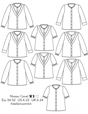 Snitmønster bluse Diapason