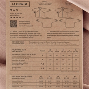 Snitmønster til skjortebluse \'La Chemise\'