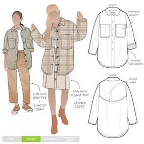 StyleARC symønster til jakke 'Logan Shacket'