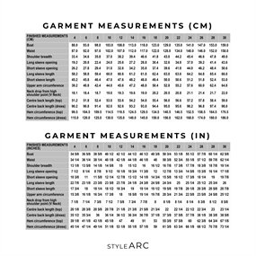 \'Zalia\' Kjole og bluse symønster fra StyleARC